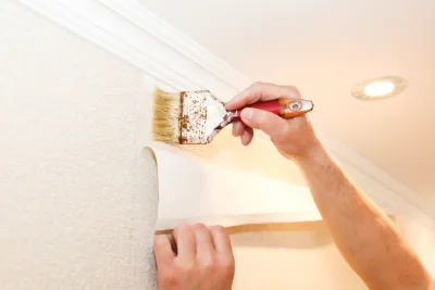 Pose de papier peint à Lucciana — revêtements muraux et toiles de verre